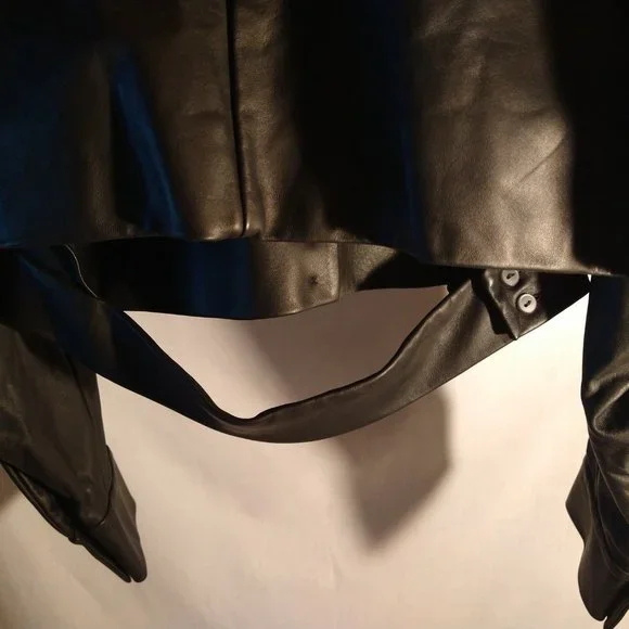 UNTTLD OPEN BACK LAMB LEATHER SHIRT/JACKET LUXURYOVER 60% OFF (*FINAL SALE*)